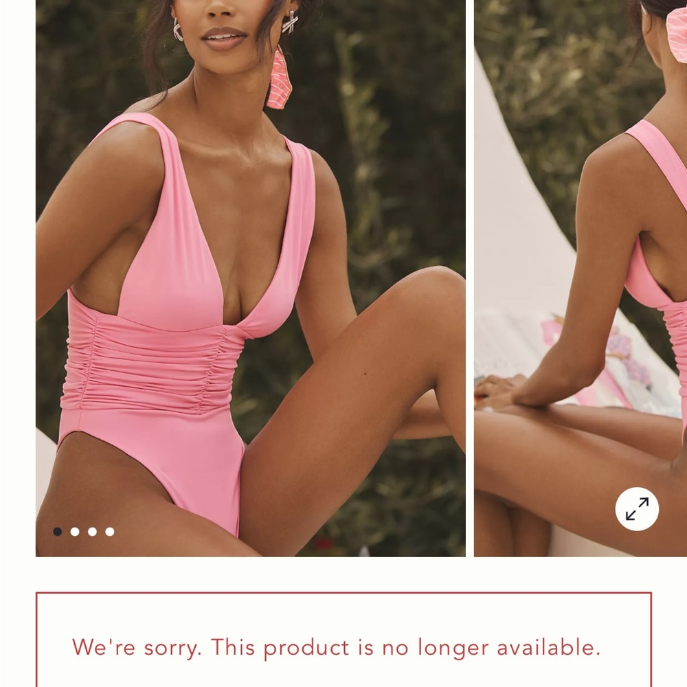 Pink Ruched One-Piece Swimsuit